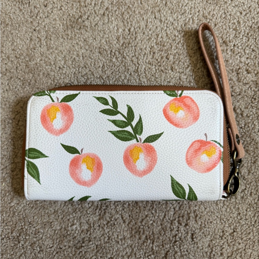 Thirty-One All About The Benjamins Peach Paradise Wallet